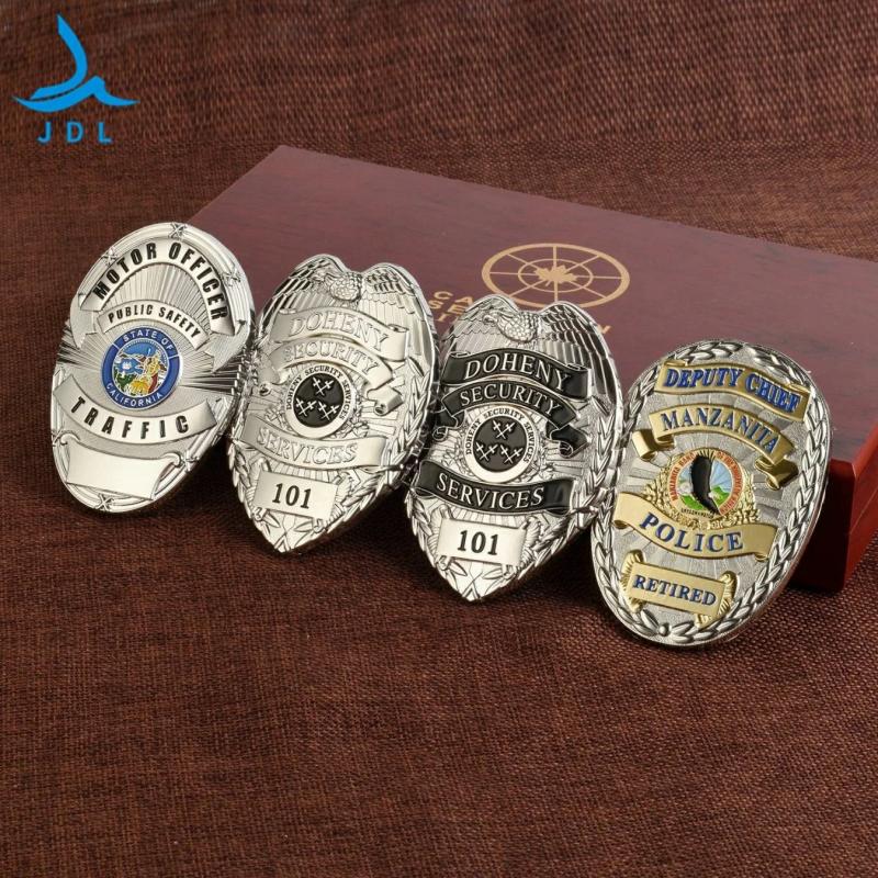 Badge | China Factory Custom Craft Personalized Sublimation Gift Logo Military Car Security Officer Enamel Lapel Pin Name Football Magnetic Metal Police Badges W Wallet