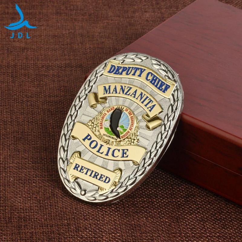 Badge | China Factory Custom Craft Personalized Sublimation Gift Logo Military Car Security Officer Enamel Lapel Pin Name Football Magnetic Metal Police Badges W Wallet