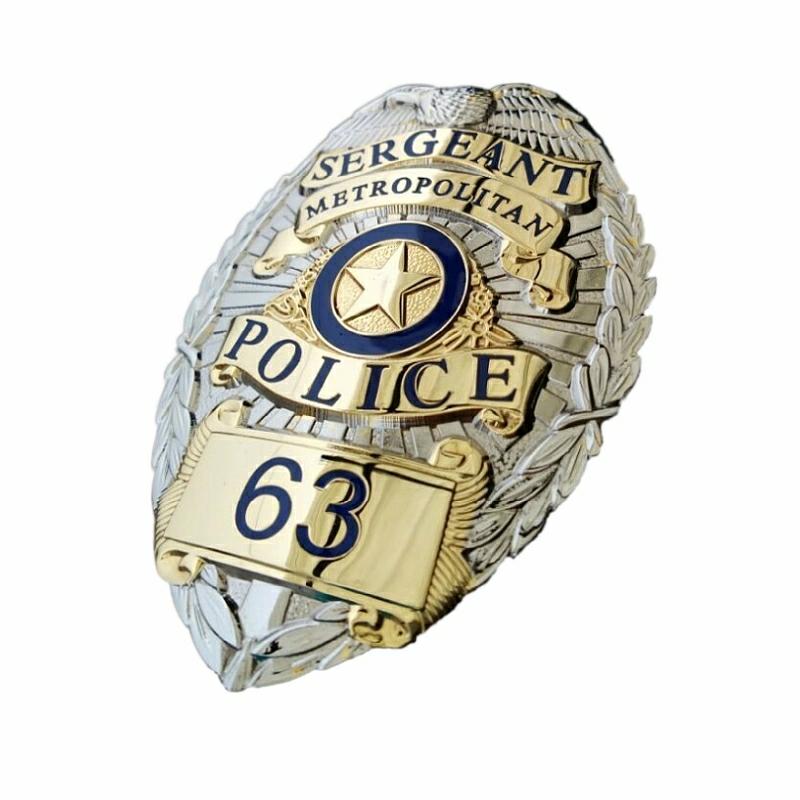 Badge | Custom Personalized Metal Detective Officer Sheriff Security Military Us Police Badge Of Honor Magnetic Emblem Enamel Chaplain Public Safety Lapel Pin Badge