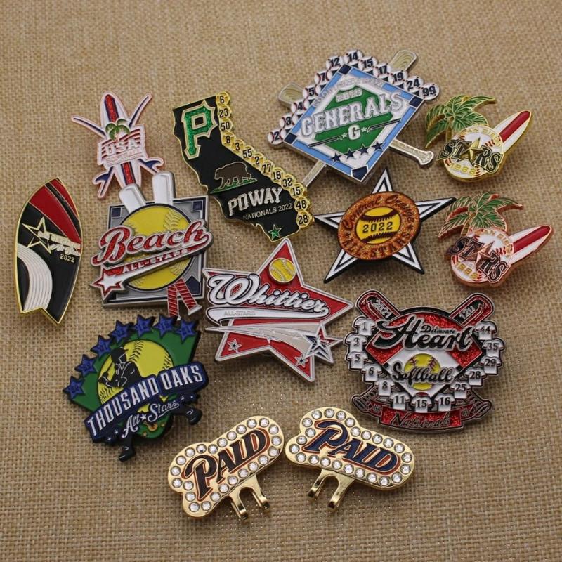 Badge | Customized Metal Soft Hard Enamel Badge Basball Softball Trading Pin