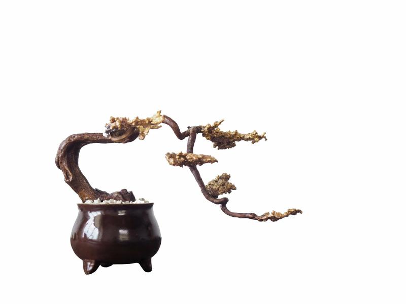 Carving & Sculpture | Bronze Molte Sculpture Metal Plant Bonsai Decoration Hym5001