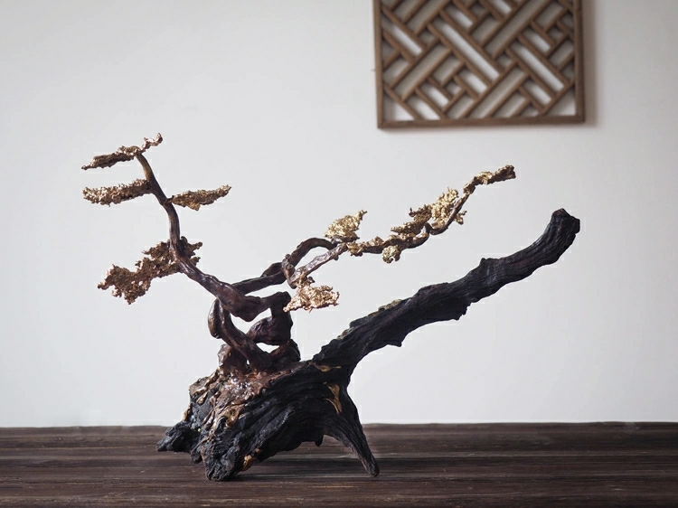 Carving & Sculpture | Bronze Plant Bonsai Sculpture Metal Handicraft Creative Statues Home Decoration Hym-5002