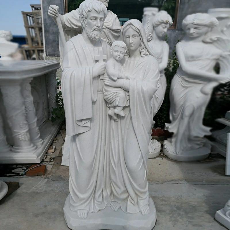 Carving & Sculpture | Catholic Church Decoration Life Size White Marble Christ Jesus And Our Lady Mother Mary Statue