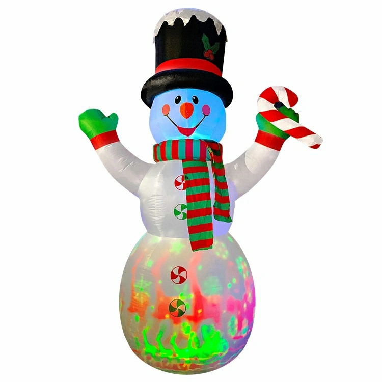 Christmas Gifts & Crafts | 12Ft Inflatable Snowman With Projection Lamp Light Up Airblow Up Decor Xmas