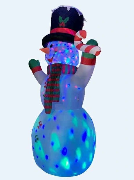 Christmas Gifts & Crafts | 12Ft Inflatable Snowman With Projection Lamp Light Up Airblow Up Decor Xmas