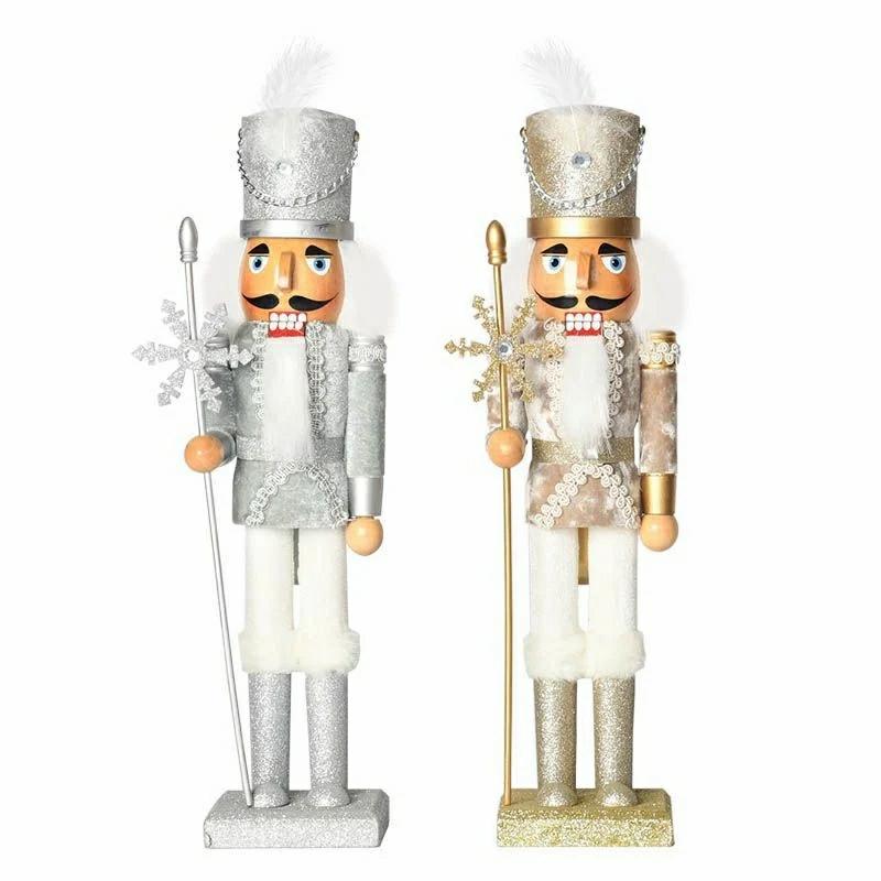 Christmas Gifts & Crafts | 15 Inch Wooden Nutcracker Ornaments Christmas Decorations Holiday Decor Kids Toys Nutcracker Puppets