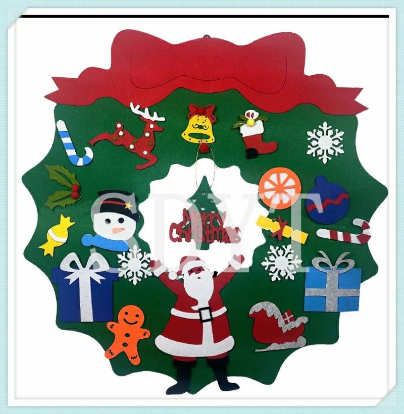 Christmas Gifts & Crafts | 2020 Diy Ornament Wall Hanging Felt Christmas Tree Decoration For Children