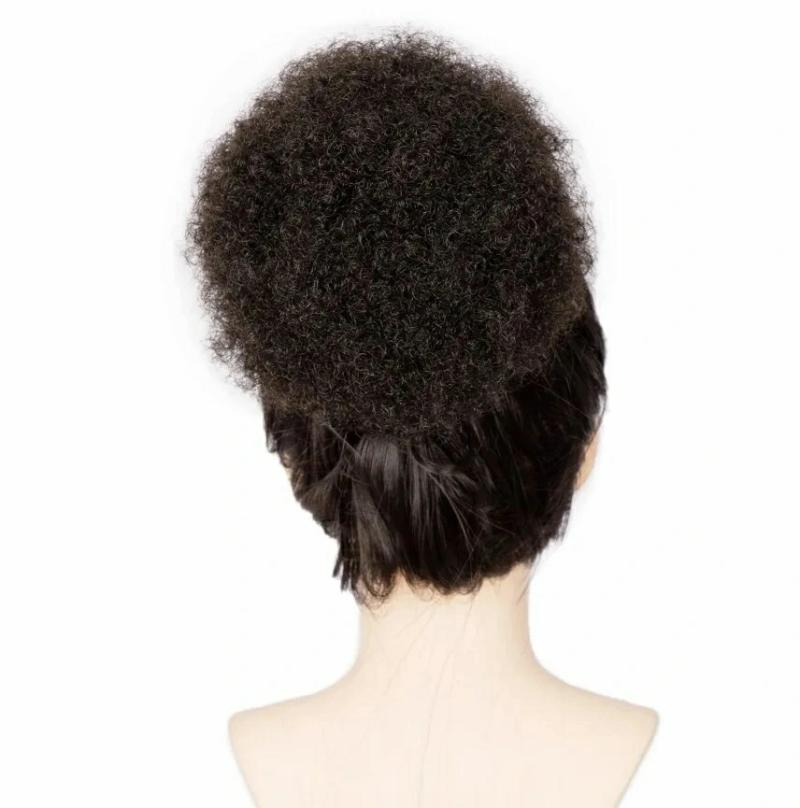 Hair Extension | Afro Puff Drawstring Ponytail Kinky Curly Bun Hair Synthetic Short Extensions Hairpieces Updo Ponytail Hair Extension