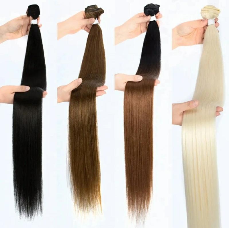 Hair Extension | For Women Sleek Wholesale Vendor Straight Blond Ombre Synthetic Hair Extension