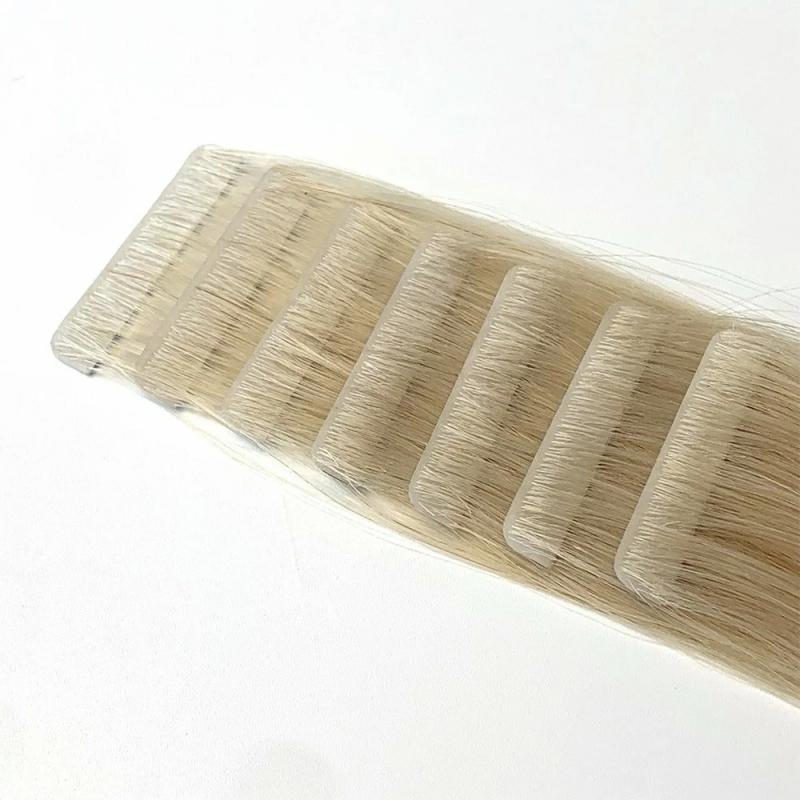 Hair Extension | Seamless Injected Hand-Tied Tape In Human Hair Extension Colored Invisible Hand Tied Tape Hair