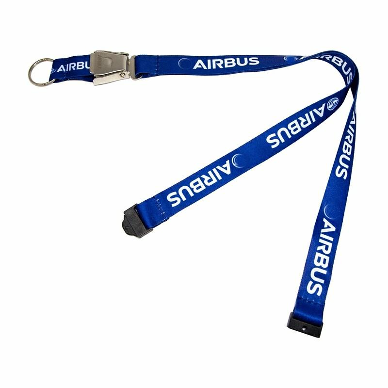 Lanyard | Custom Lanyard Safety Break Silk Screen Printed Designer Logo Alloy Airplane Seat Belt Buckle Lanyard Strap