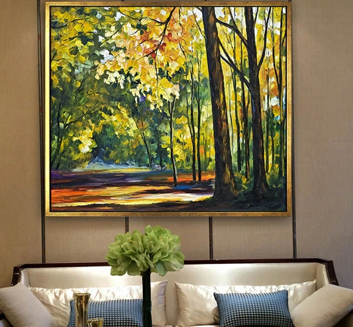 Oil Painting | 3D Lenticular, Oil Painting Of Forest