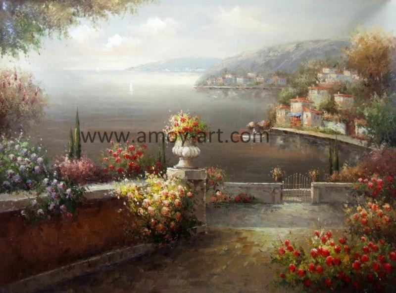 Oil Painting | Handpainted Mediterranean Landscape Oil Painting On Canvas