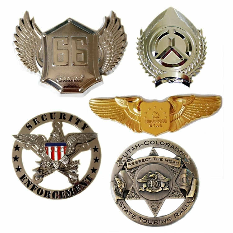 Badge | Badge Manufacturer Customizes Metal Relief 3D Enamel Gold-Plated Safety International Department Badges With Your Own Design