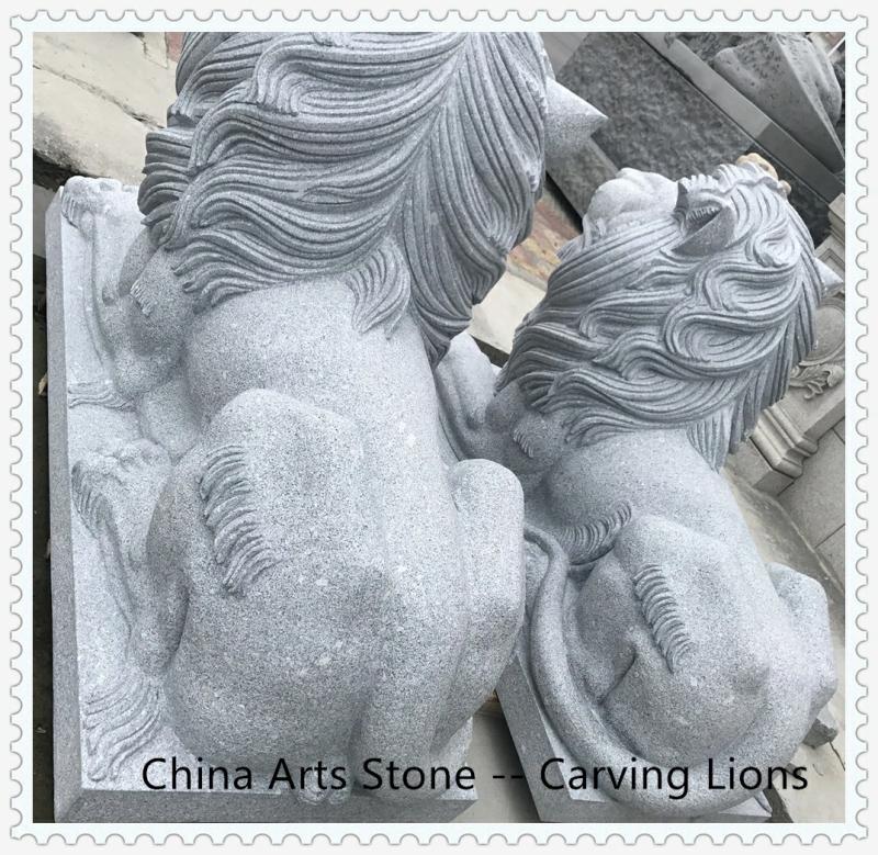 Carving & Sculpture | Granite Marble Animal Carving Lions For Door